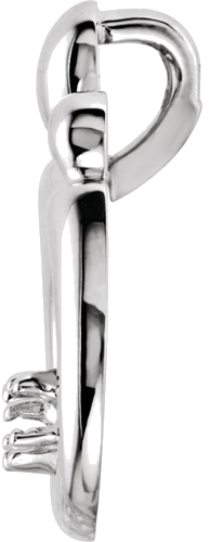 Sterling Silver 1-Stone Mother and Child® Family Slide Pendant Mounting (2)