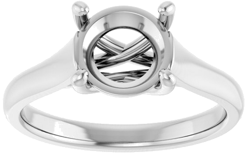 Sužadėtuvių Žiedas „Solitaire“ 950 Platinos Round 8mm (3)