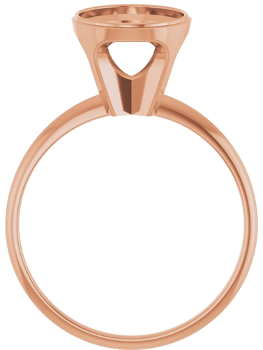 Sužadėtuvių Žiedas „Solitaire“ 585 Rožinis Aukso Oval 10mm x 8mm (2)