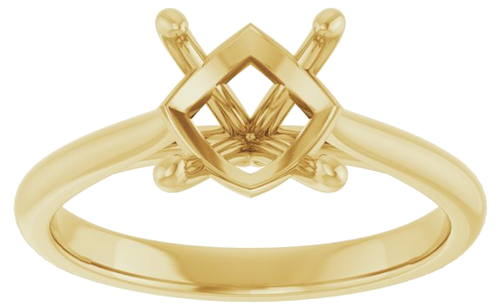 14K Yellow 8 mm Round Solitaire Engagement Ring Mounting (3)