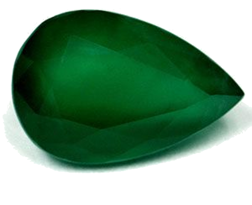 3.5 carat GREEN Pear Smaragdas (1)