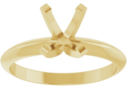 14K Yellow 7.5x5.5 mm Oval Solitaire Engagement Ring Mounting (3)