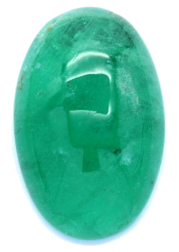 30.98 carat GREEN CABOCHON cut Oval Smaragdas (1)