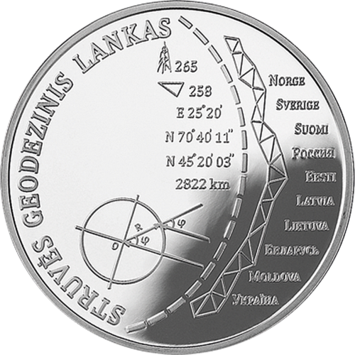 2015 Struve Arc, Lithuania, 20 euro silver coin (1)