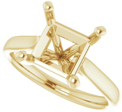 Sužadėtuvių Žiedas „Solitaire“ 585 Geltonojo Aukso Square 8mm (5)