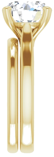 Sužadėtuvių Žiedas „Solitaire“ 585 Geltonojo Aukso Round 9.4mm (9)