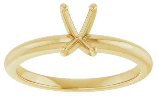 Sužadėtuvių Žiedas 14k yellow gold Emerald 6mm x 4mm (3)
