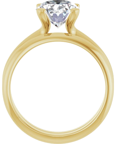 Sužadėtuvių Žiedas „Solitaire“ 585 Geltonojo Aukso Oval 10mm x 8mm (7)