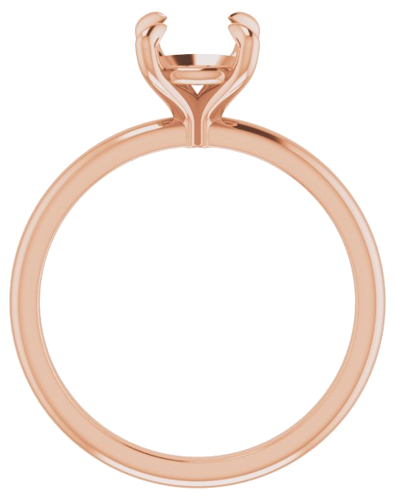14K Rose  7 mm Round Solitaire Engagement Ring Mounting (2)