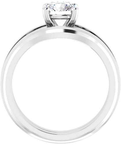 Continuum Sterling Silver 6.5 mm Round Solitaire Engagement Ring Mounting (7)