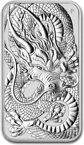 2021 Drakonas Australija 1 oz sidabrinė moneta (1)