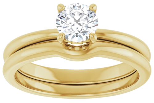 14K Yellow 5.2 mm Round Solitaire Engagement Ring Mounting (8)