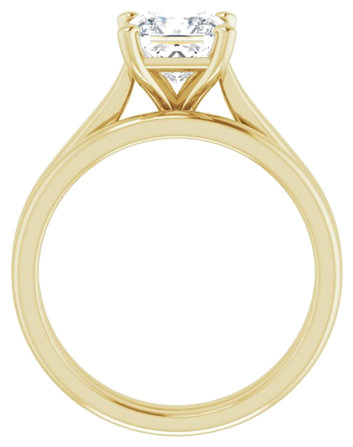 Sužadėtuvių Žiedas „Solitaire“ 585 Geltonojo Aukso Square 6mm (7)