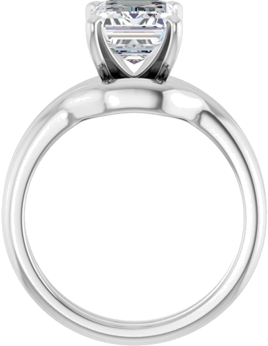 Sužadėtuvių Žiedas „Solitaire“ 585 Baltojo Aukso Emerald 9mm x 7mm (7)