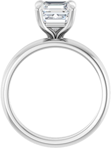 Sužadėtuvių Žiedas „Solitaire“ 585 Baltojo Aukso Asscher 7mm (7)