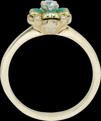 Gredzens ar četrzaru āboliņu ROYAL CLOVER (5)