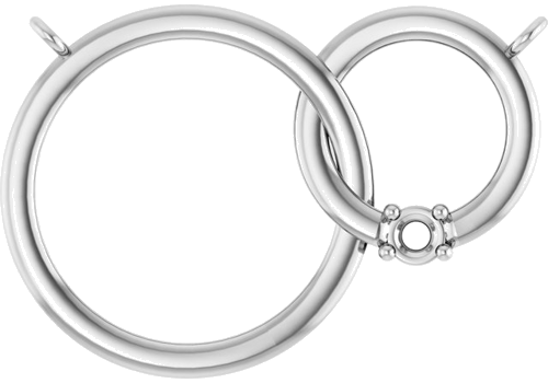 Pakabukas „Family Interlocking Circle“ 925 Sidabro Round 2mm (1)