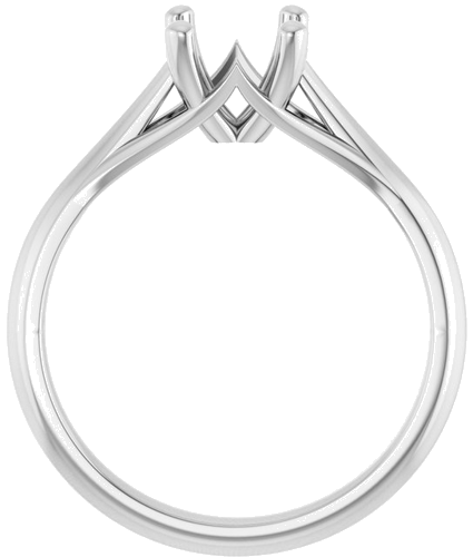 Sužadėtuvių Žiedas „Solitaire“ 585 Baltojo Aukso Cushion 6mm (2)