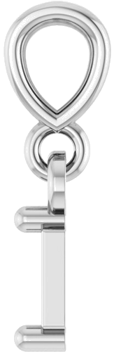 Pakabukas „Solitaire“ 585 Baltojo Aukso Straight Baguette 3mm x 1.5mm (3)