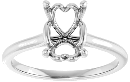 Sužadėtuvių Žiedas „Solitaire“ 585 Baltojo Aukso Emerald 8mm x 6mm (3)