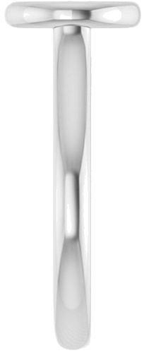 Sužadėtuvių Žiedas „Bezel-Set Solitaire“ 585 Baltojo Aukso Round 7.4mm (4)