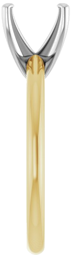 14K Yellow   White  8.2 mm Round Solitaire Engagement Ring Mounting (4)