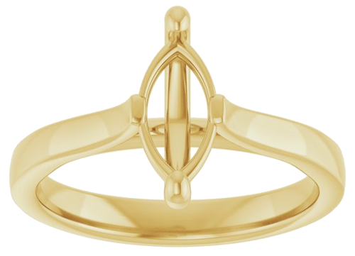 14K Yellow 10x5 mm Marquise Engagement Ring Mounting (3)