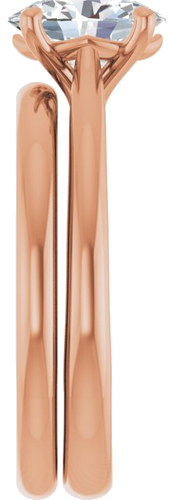 Sužadėtuvių Žiedas „Solitaire“ 585 Rožinis Aukso Oval 8mm x 6mm (9)