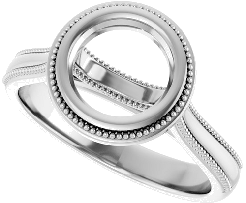 Sužadėtuvių Žiedas „Solitaire“ 585 Baltojo Aukso Round 7.4mm (5)