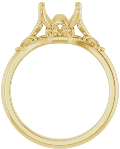 Sužadėtuvių Žiedas „Solitaire“ 585 Geltonojo Aukso Asscher 7mm (2)