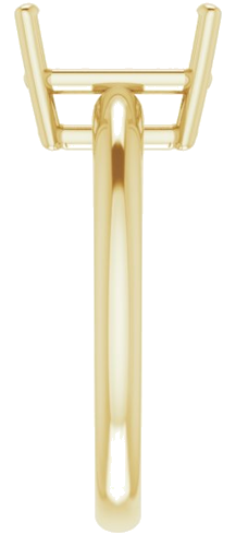 Sužadėtuvių Žiedas „Solitaire“ 585 Geltonojo Aukso Emerald 10mm x 8mm (4)