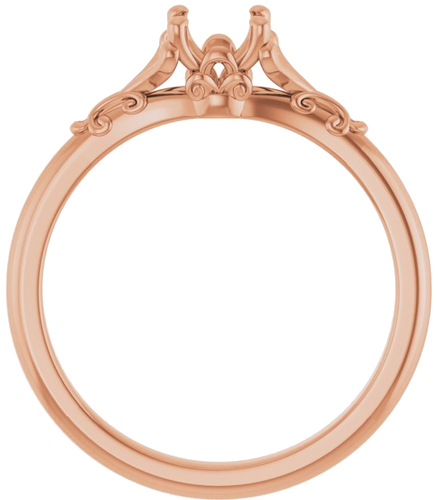 14K Rose 5.2 mm Round Solitaire Engagement Ring Mounting (2)