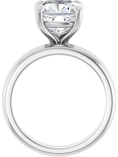 Sužadėtuvių Žiedas 585 Baltojo Aukso Cushion 9mm (7)