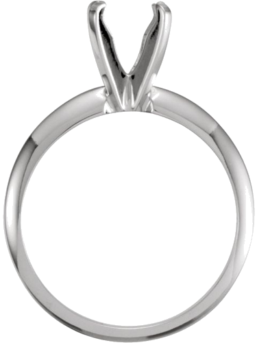 Sužadėtuvių Žiedas „Pre-Notched Solitaire“ 585 Baltojo Aukso Round 6mm x 6.6mm (2)