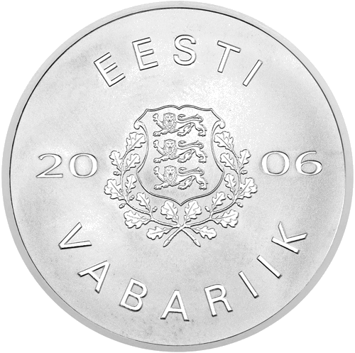 2006 Nacionalinis Estijos teatras 100 kronų sidabrinė moneta (2)