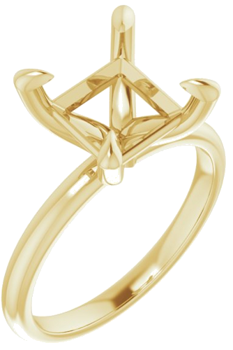 Sužadėtuvių Žiedas „Solitaire“ 585 Geltonojo Aukso Square 8mm (1)