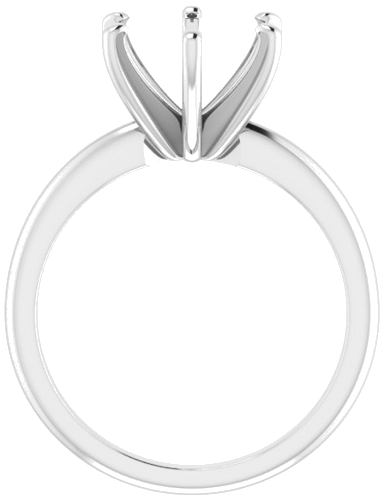 10K White  9.4 mm Round Solitaire Engagement Ring Mounting (2)