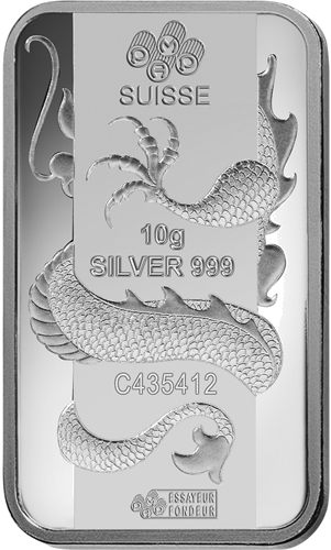 10 g Collectible Investment Silver Bar 2012 Year of the Dragon Lunar PAMP (4)
