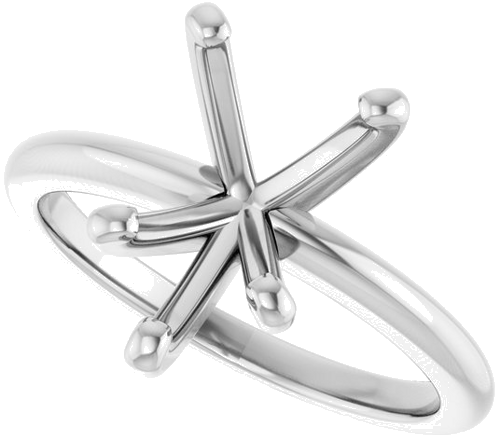 14K White  12x8 mm Pear Solitaire Engagement Ring Mounting (5)