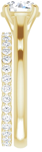 14K Yellow 7 mm Round Solitaire Engagement Ring Mounting (9)