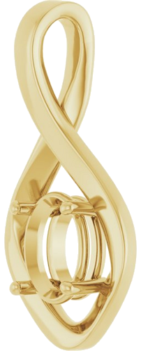 Pakabukas „Infinity-Inspired“ 585 Geltonojo Aukso Oval 8mm x 6mm (2)