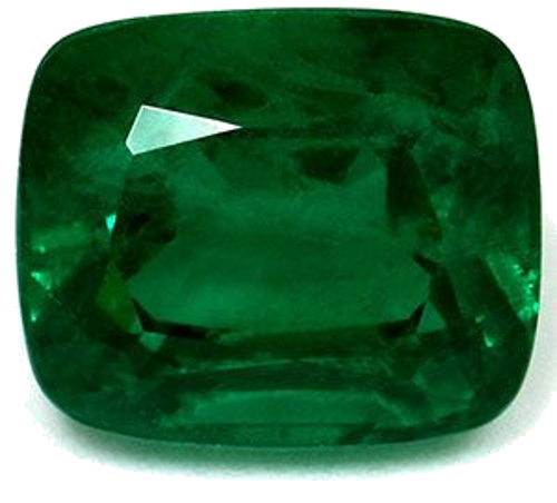 3.04 carat GREEN Cushion Smaragdas (1)