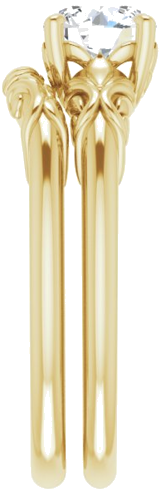 Sužadėtuvių Žiedas „Solitaire“ 585 Geltonojo Aukso Round 6mm (9)