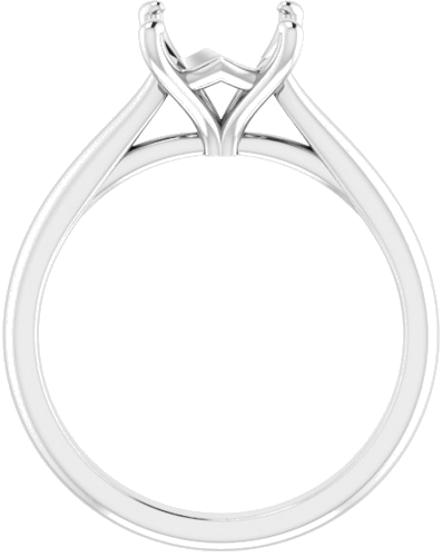 Platinum 6.5 mm Square Solitaire Engagement Ring Mounting (2)