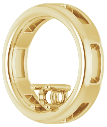 14K Yellow  3 mm Round Pendant Mounting (2)