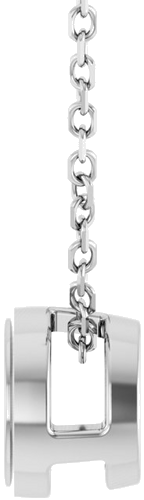 14K White 5.2 mm Round Solitaire Bezel-Set 16-18  Necklace Mounting (3)