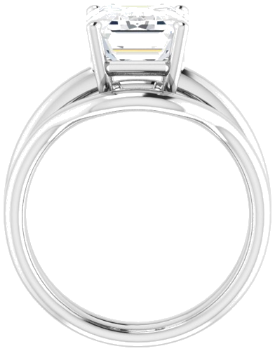 Sužadėtuvių Žiedas „Solitaire“ 950 Platinos Emerald 10mm x 8mm (7)