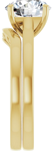 14K Yellow  8.2 mm Round Solitaire Engagement Ring Mounting (9)