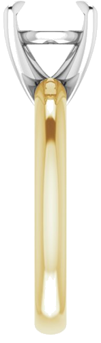 14K Yellow White 9 mm Round Solitaire Engagement Ring Mounting (4)