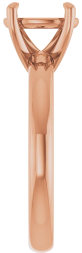 14K Rose 9x7 mm Oval Solitaire Engagement Ring Mounting (4)